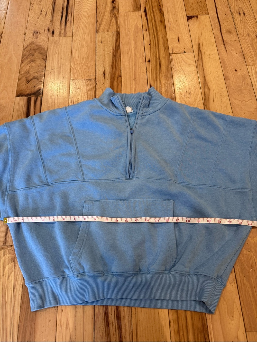 Yogalicious Women's Light Blue Half-Zip Pullover Sweatshirt - Picture 4 of 6